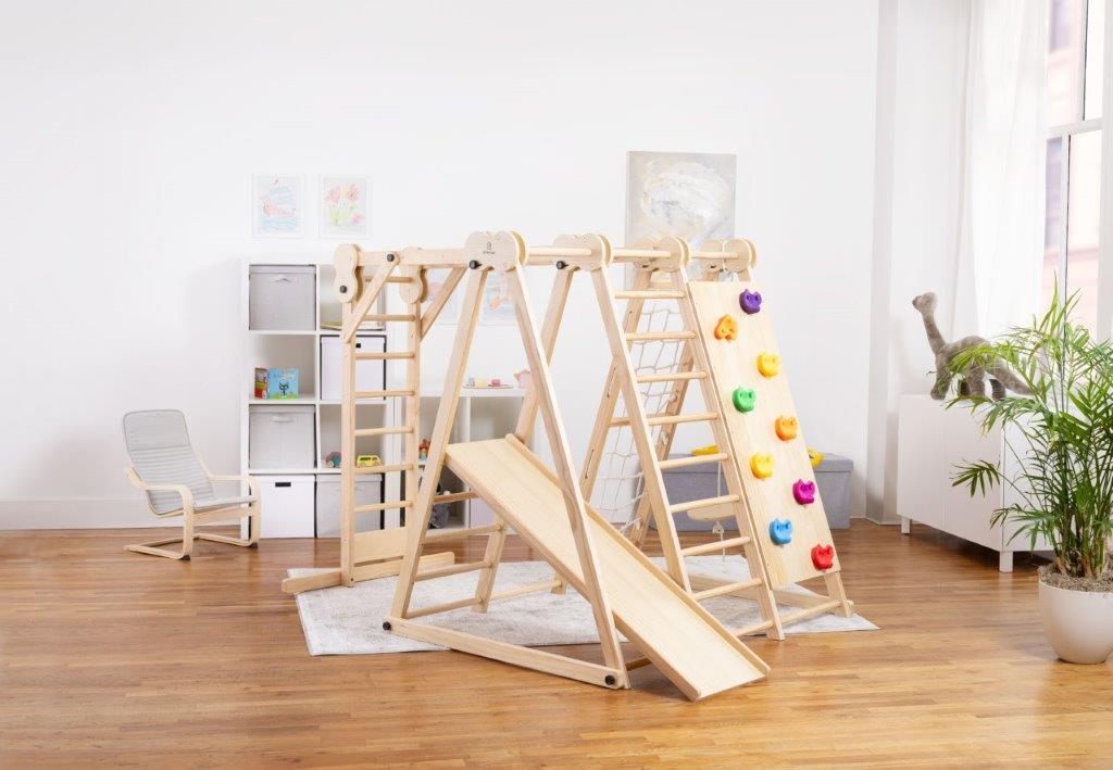 Chestnut - 8-in-1 Indoor Jungle Gym for Toddlers Indoor Avenlur.com