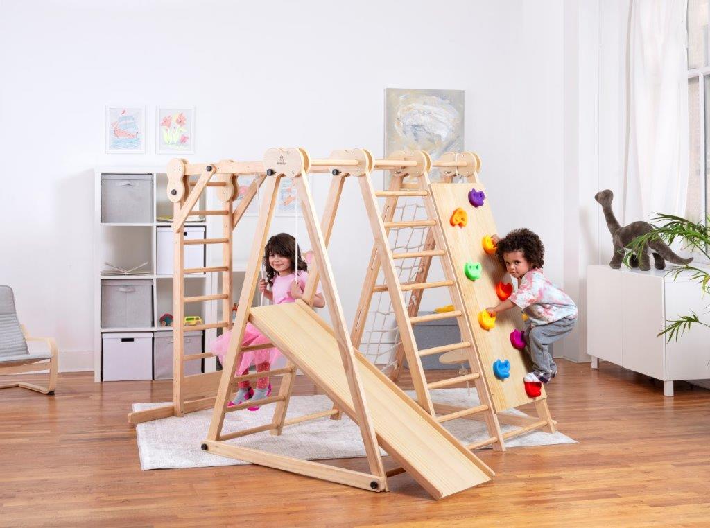 Chestnut - 8-in-1 Indoor Jungle Gym for Toddlers Indoor Avenlur.com