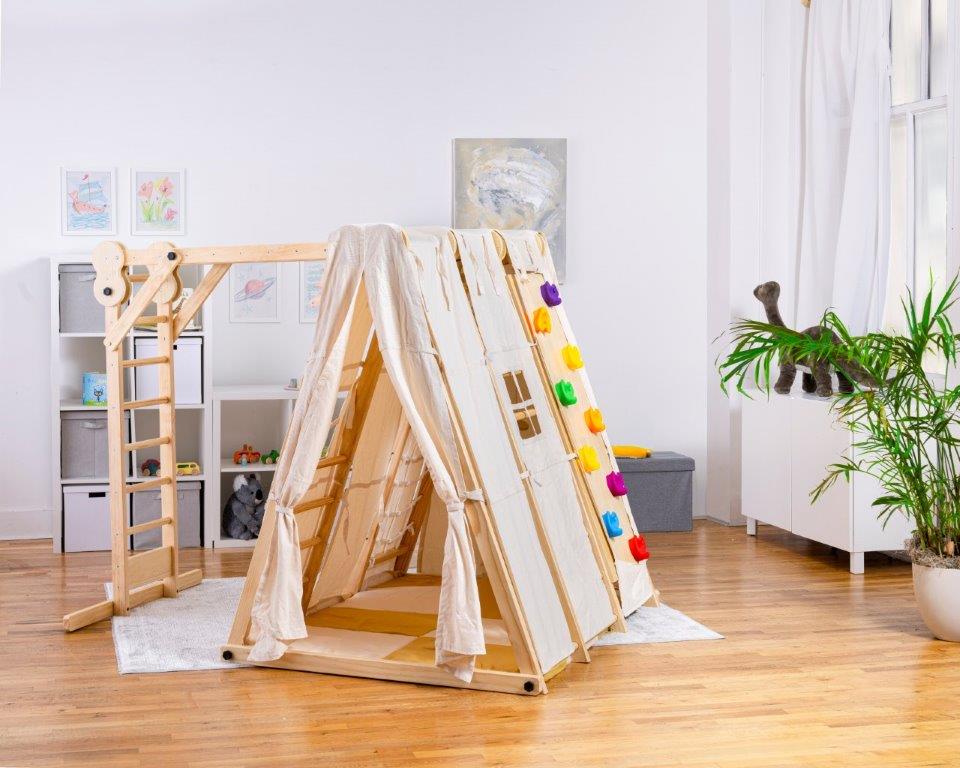 Chestnut - 8-in-1 Indoor Jungle Gym for Toddlers Indoor Avenlur.com