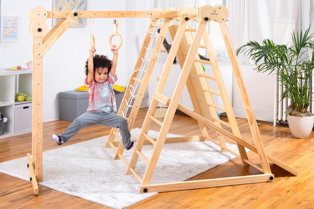 Chestnut - 8-in-1 Indoor Jungle Gym for Toddlers Indoor Avenlur.com