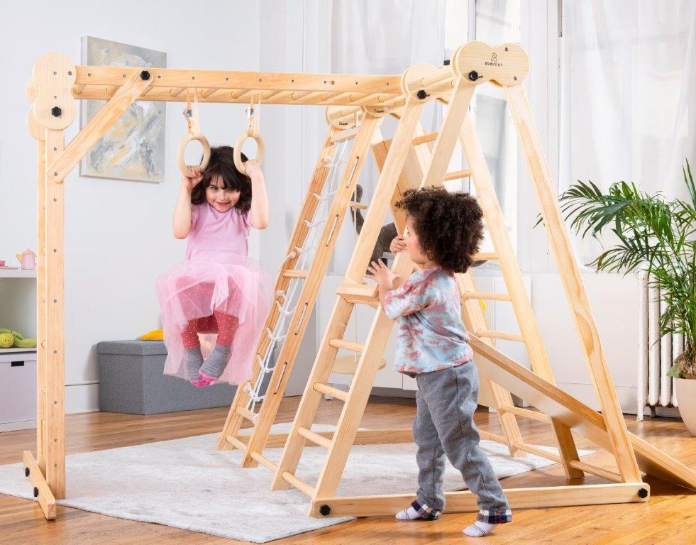 Chestnut - 8-in-1 Indoor Jungle Gym for Toddlers Indoor Avenlur.com