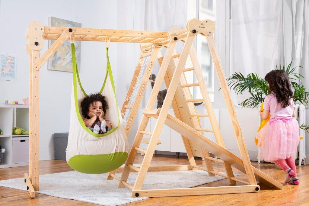 Chestnut - 8-in-1 Indoor Jungle Gym for Toddlers Indoor Avenlur.com