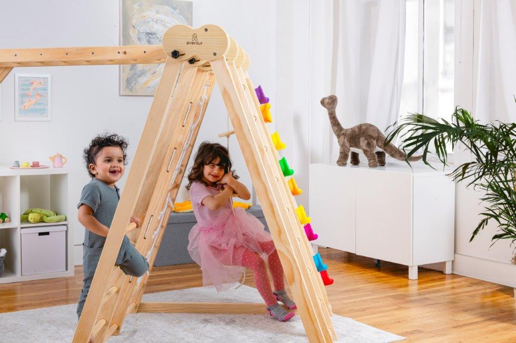Chestnut - 8-in-1 Indoor Jungle Gym for Toddlers Indoor Avenlur.com