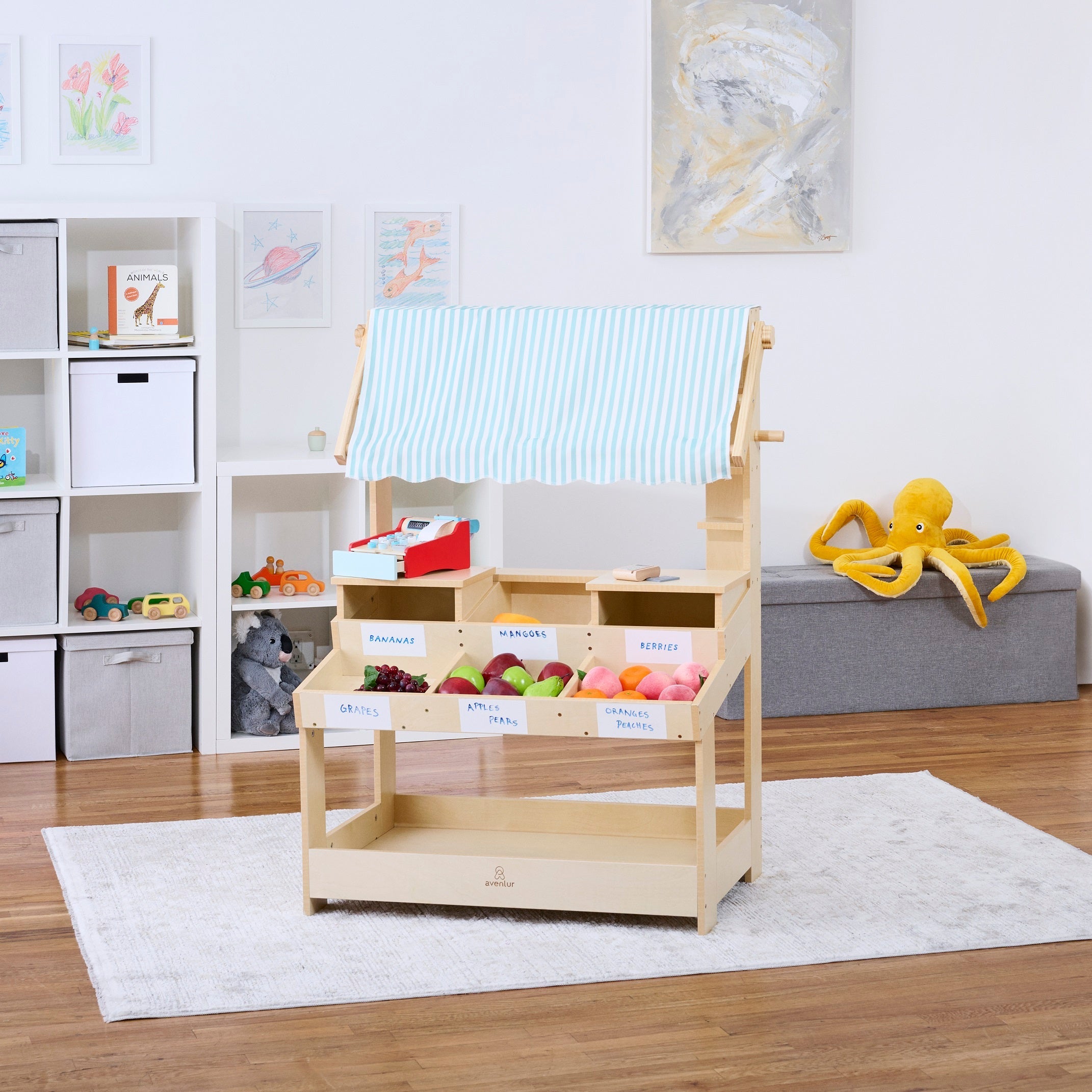 Cypress - Wooden Market Stand Indoor Avenlur.com