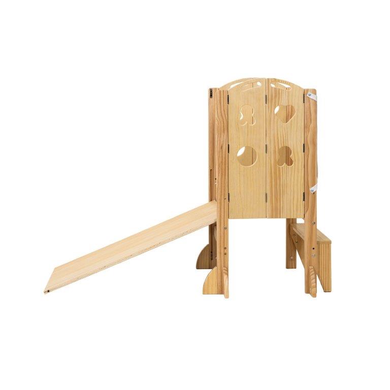 Laurel - 4 in 1 Foldable Kitchen Tower, Step Stool, Chalkboard and Slide Indoor Avenlur.com