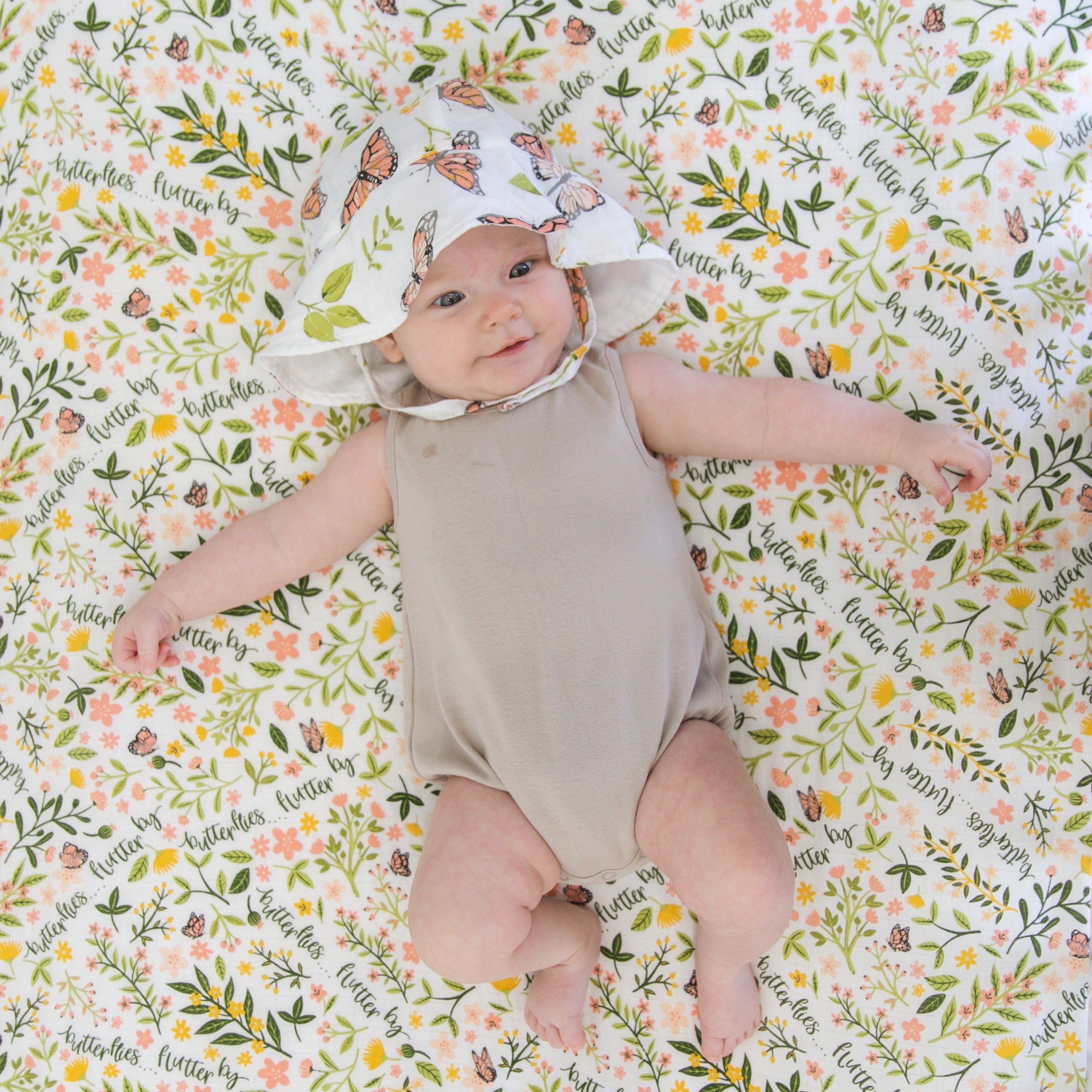 Flutterby Oh So Soft Muslin Crib Sheet Crib Sheet Bebe au Lait