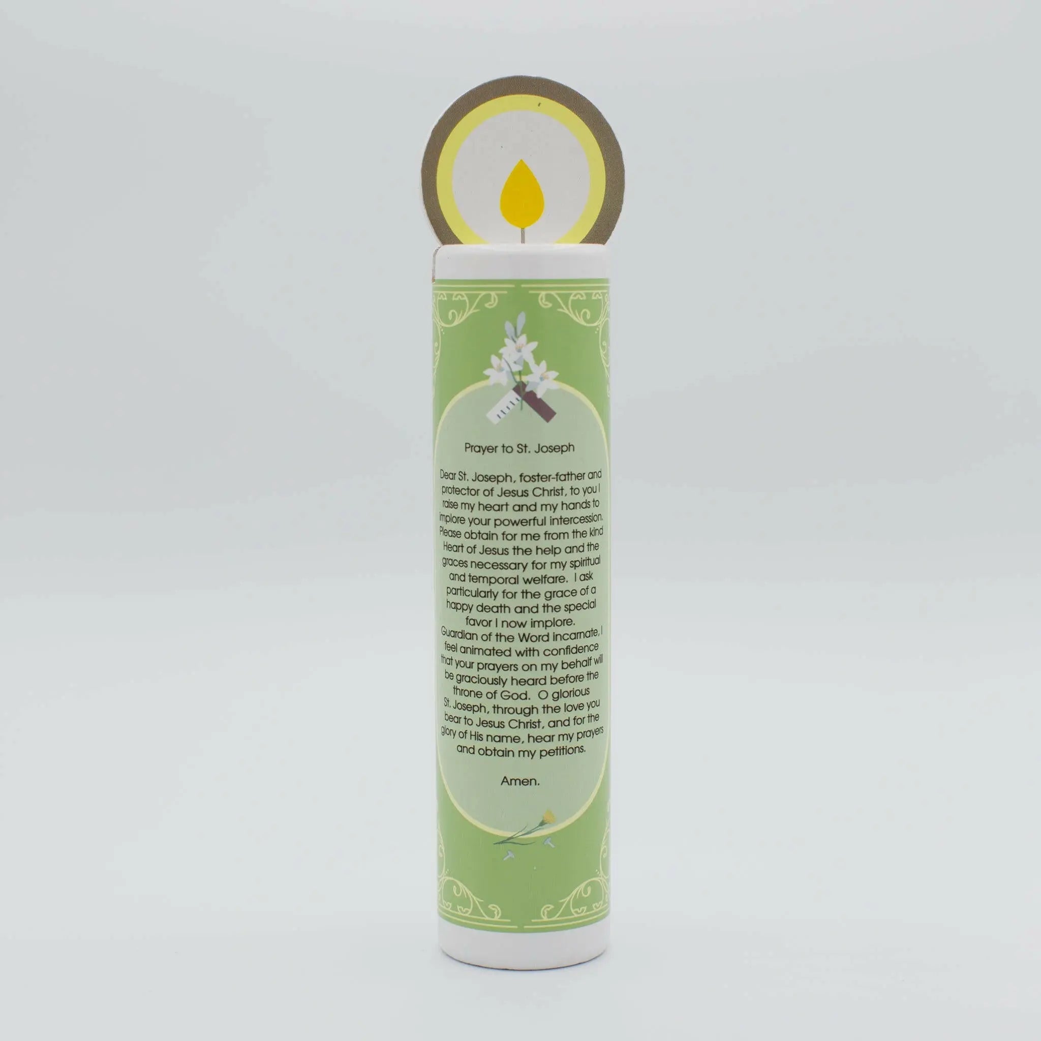 St. Joseph Wooden Prayer Candle