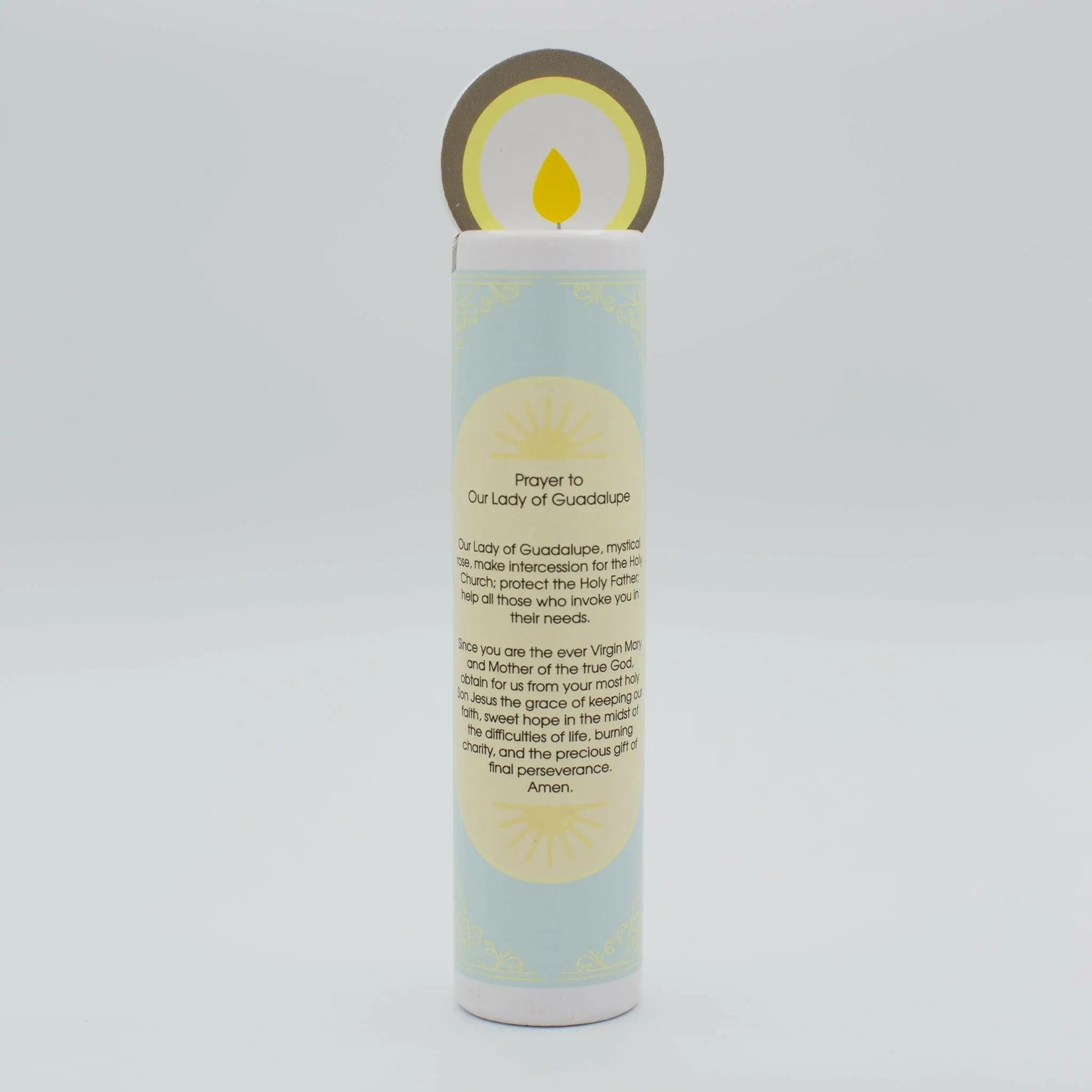 Our Lady of Guadalupe Wooden Prayer Candle