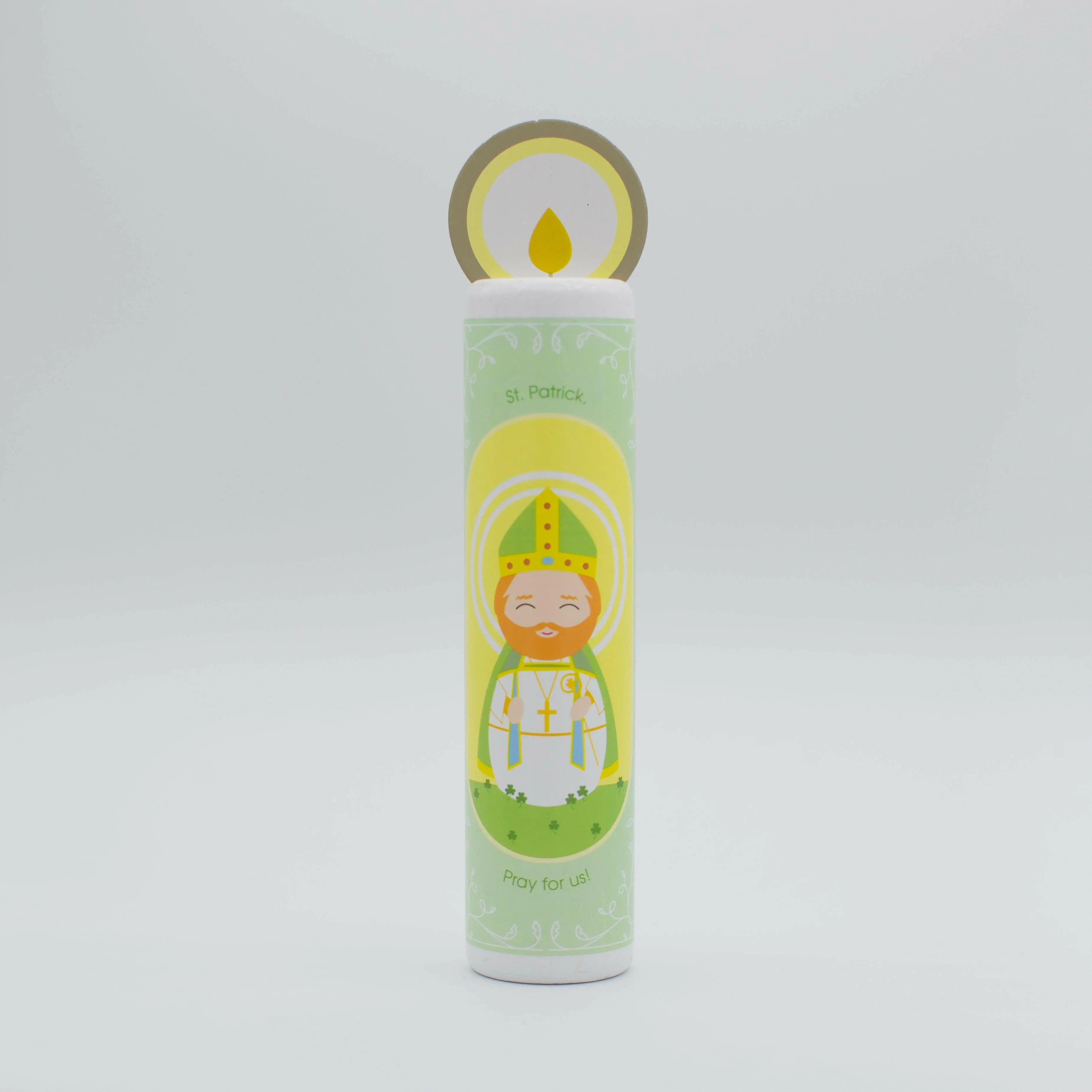 St. Patrick Wooden Prayer Candle