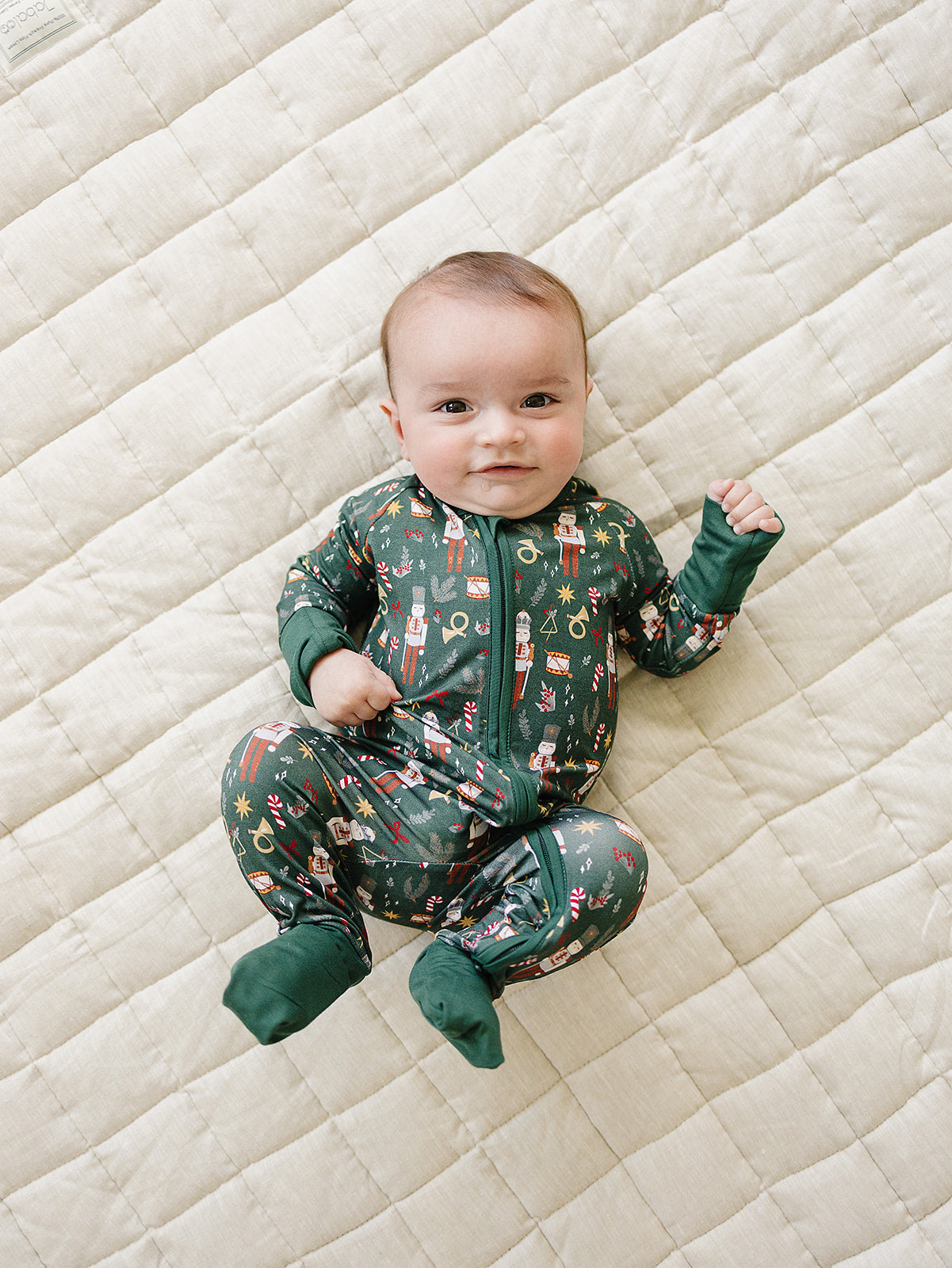 Green Nutcracker Bamboo Zipper Mebie Baby