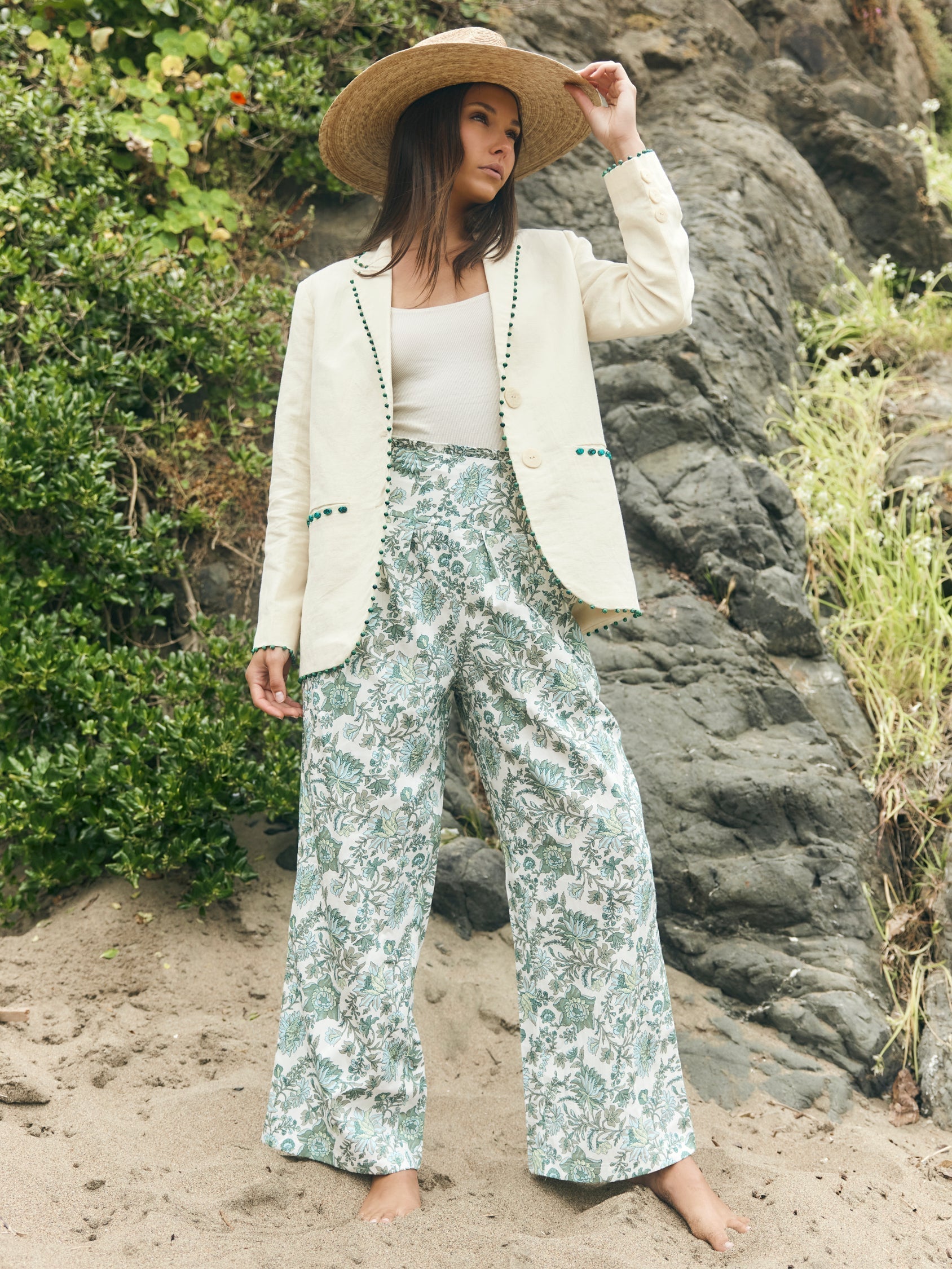 Kirby Pants - Sweetgreen Floral