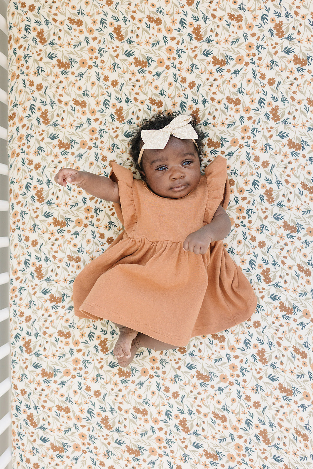 Harvest Floral Muslin Crib Sheet  Mebie Baby