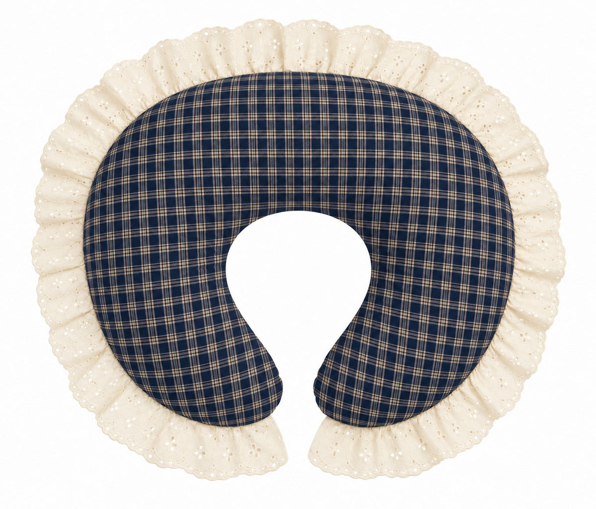 Ivory Eyelet Ruffle Original Nursing Pillow Cover