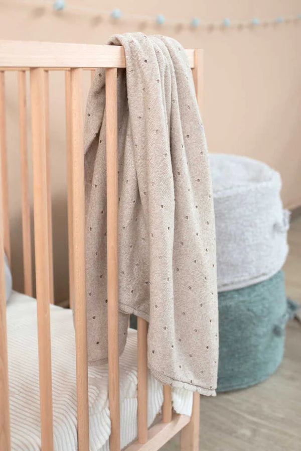 BABY BLANKET BISCUIT DUNE WHITE Little Wonder & Co