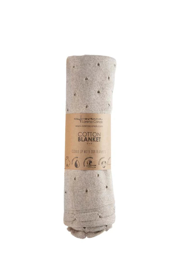 BABY BLANKET BISCUIT DUNE WHITE Little Wonder & Co
