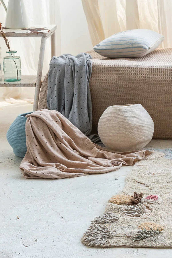 BABY BLANKET BISCUIT DUNE WHITE Little Wonder & Co
