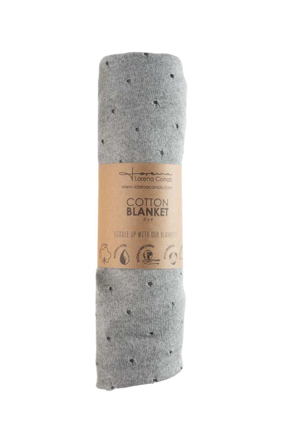BABY BLANKET BISCUIT GREY Little Wonder & Co