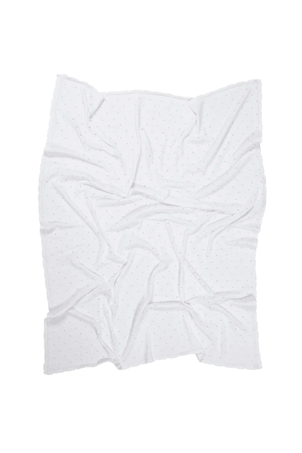 BABY BLANKET BISCUIT WHITE Little Wonder & Co