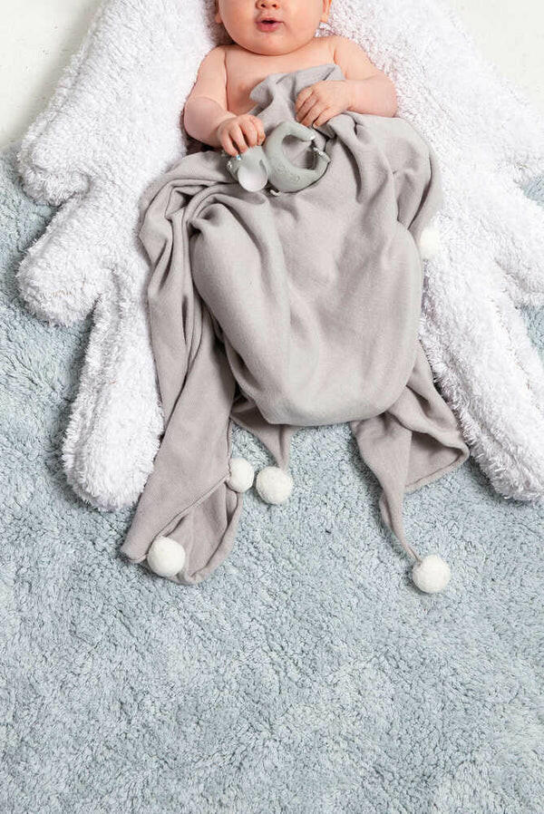 BABY BLANKET BUBBLY LIGHT GREY Little Wonder & Co