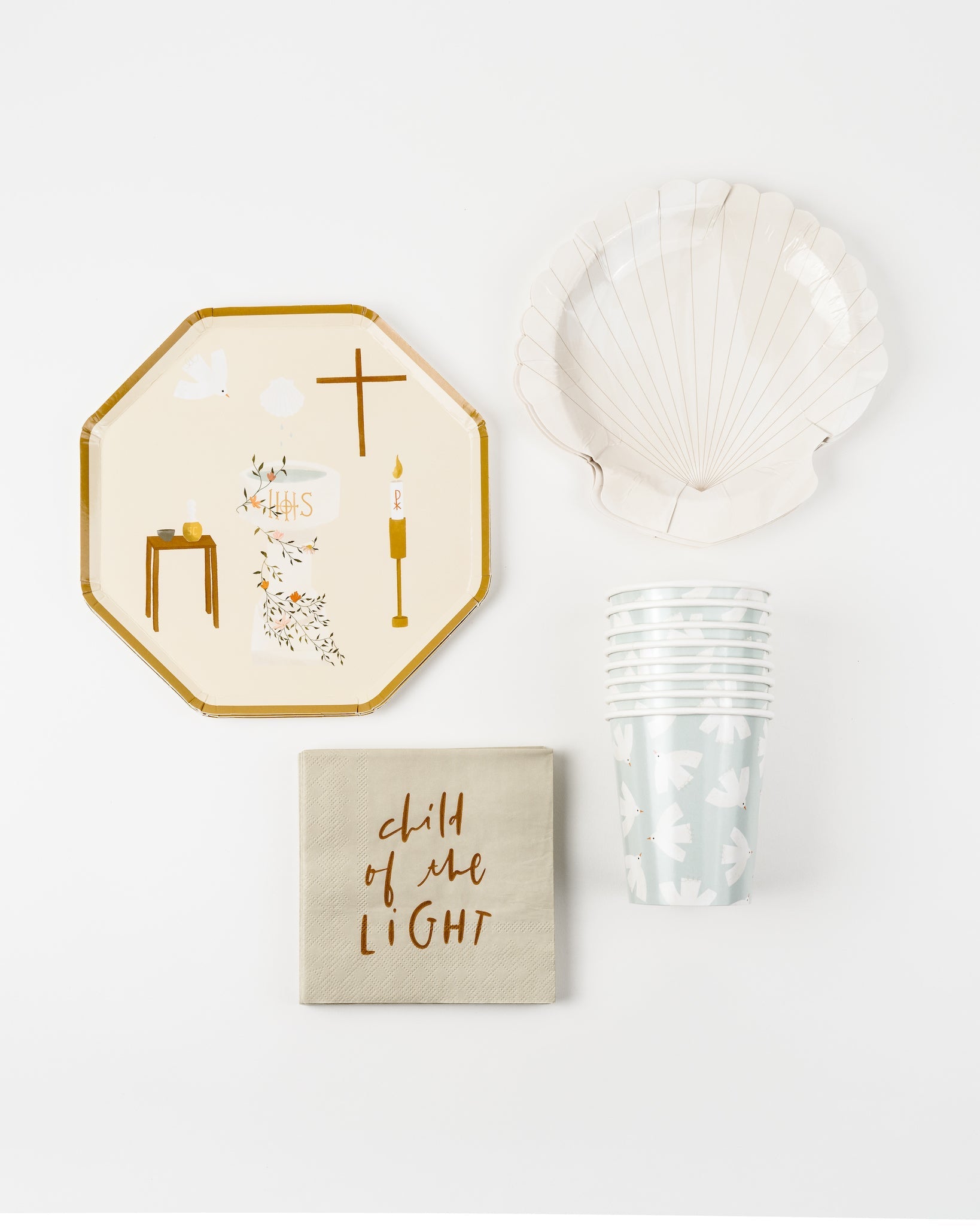 Baptism Luncheon Plates