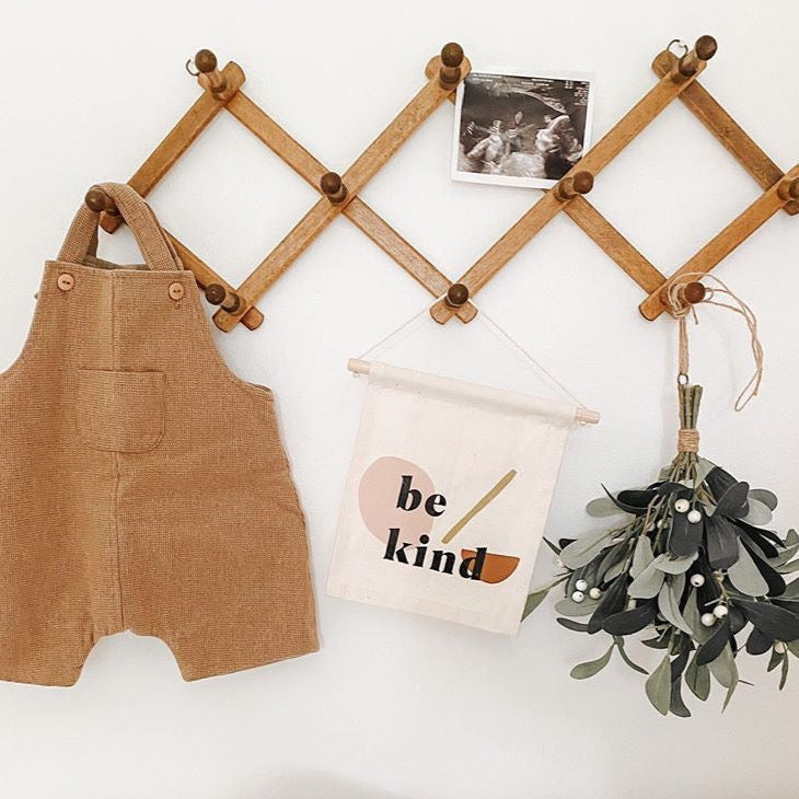 “Be Kind” Canvas Hang Sign | Handmade Wall Hanging | Inspirational Home Décor