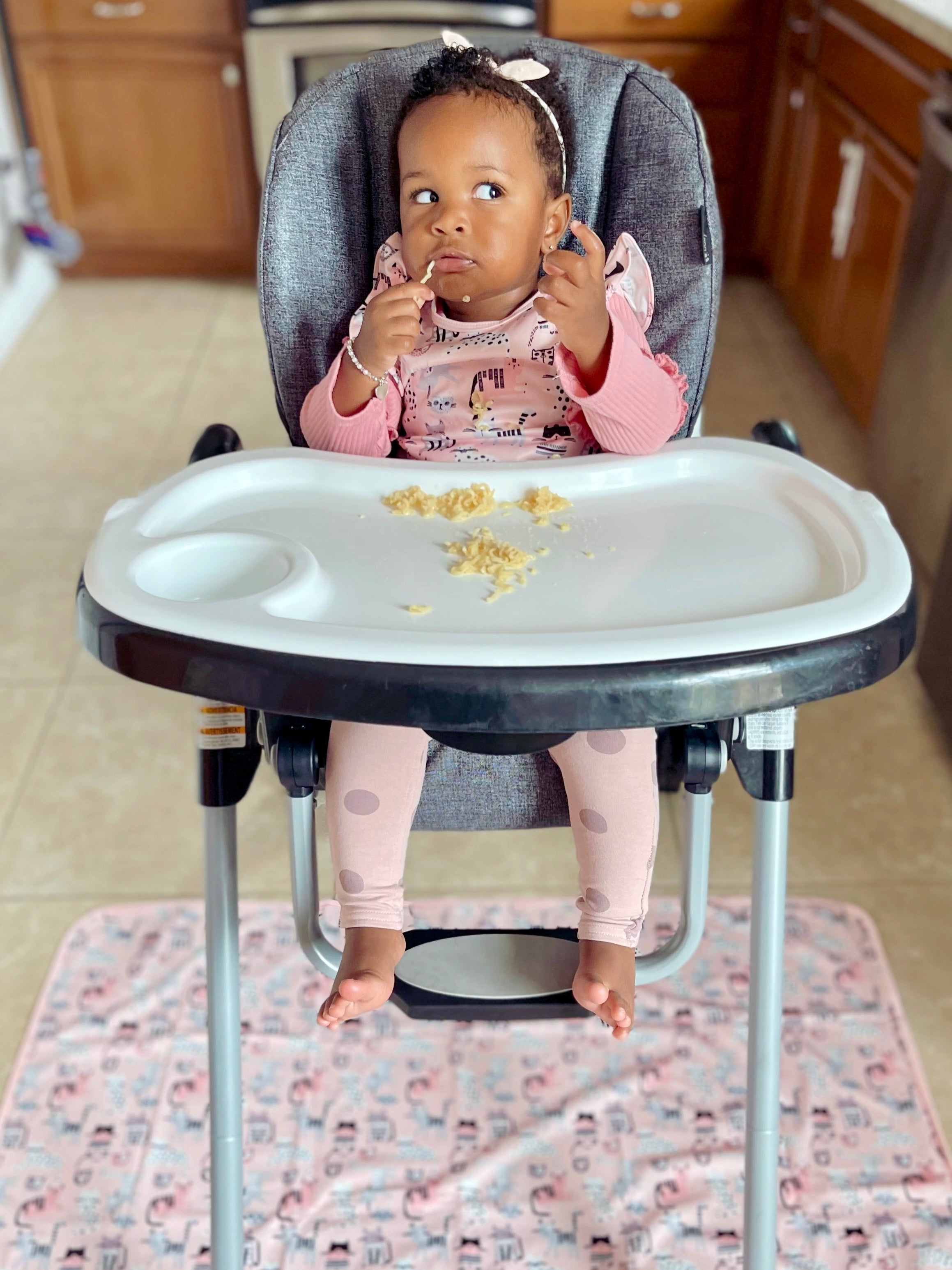Kitty Splash Mat - A Waterproof Catch-All for Highchair Spills and More! BapronBaby
