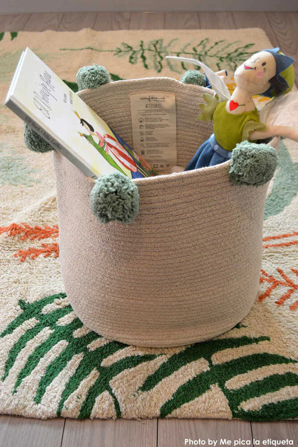 BASKET BUBBLY NATURAL-GREEN Little Wonder & Co
