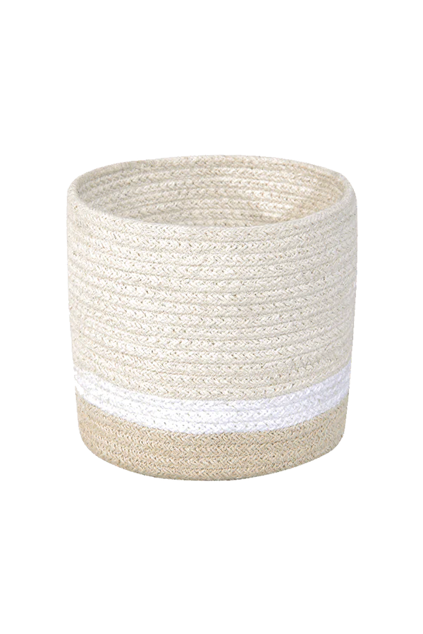 BASKET MINI TRICOLOR IVORY Little Wonder & Co