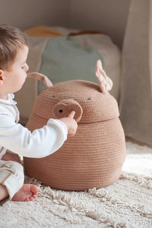 BASKET PEGGY THE PIG Little Wonder & Co