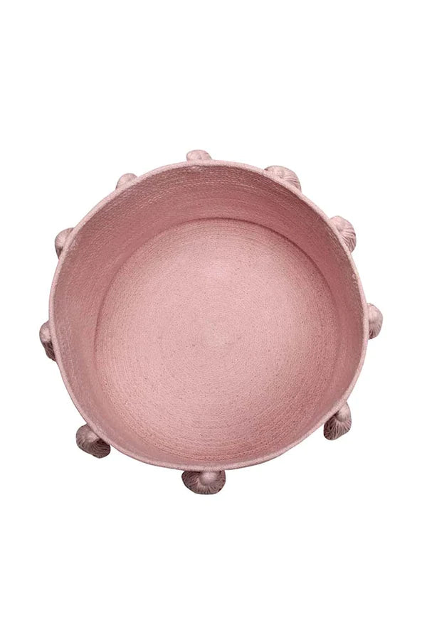 BASKET TASSELS PINK Little Wonder & Co