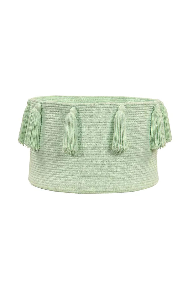 BASKET TASSELS SOFT MINT Little Wonder & Co