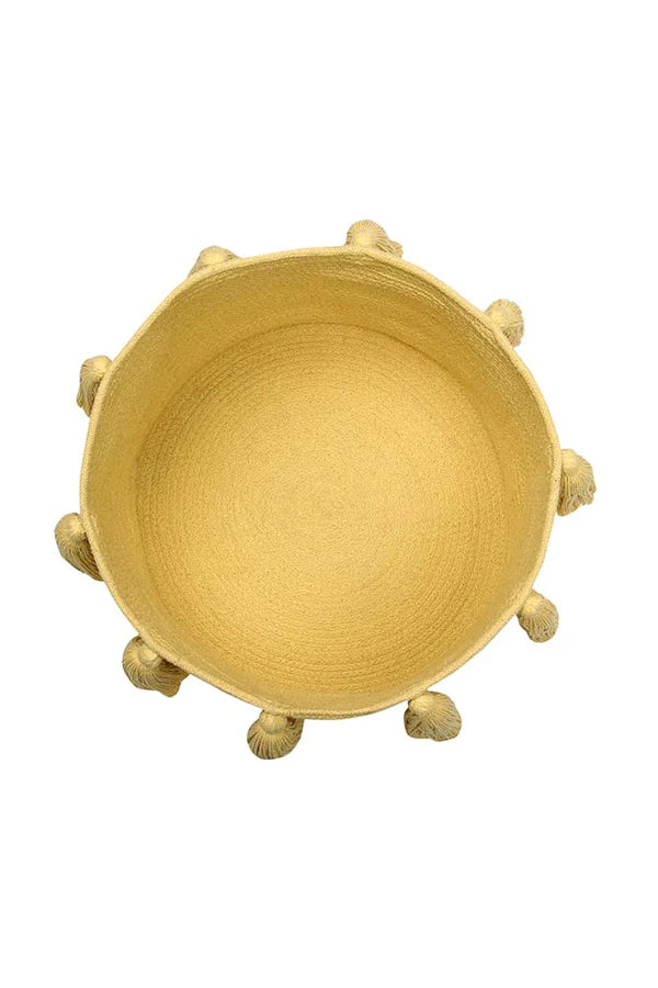BASKET TASSELS YELLOW Little Wonder & Co