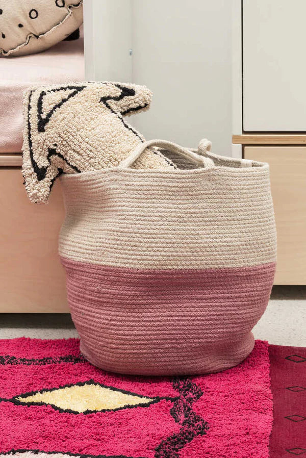 BASKET ZOCO ASH ROSE-NATURAL Little Wonder & Co