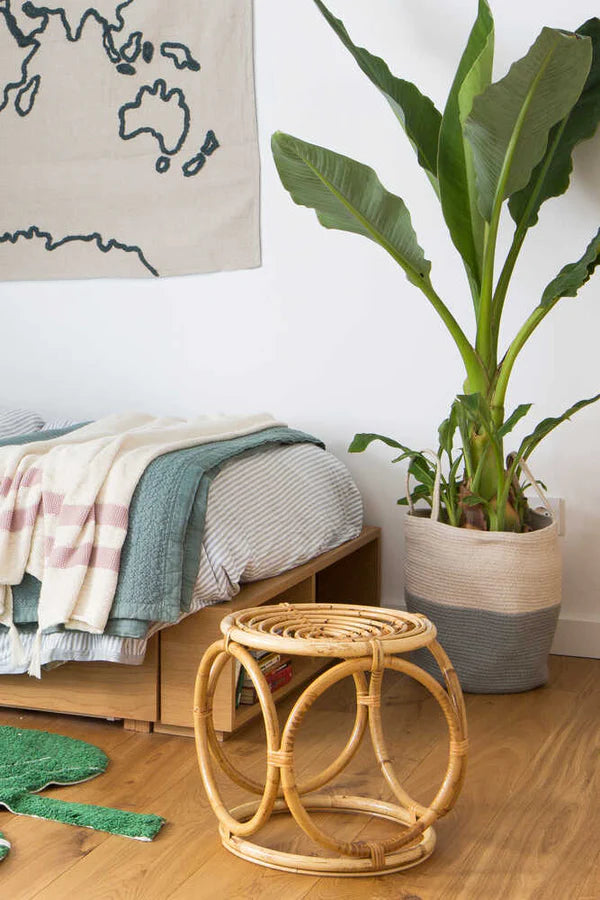 BASKET ZOCO VINTAGE BLUE-NATURAL Little Wonder & Co