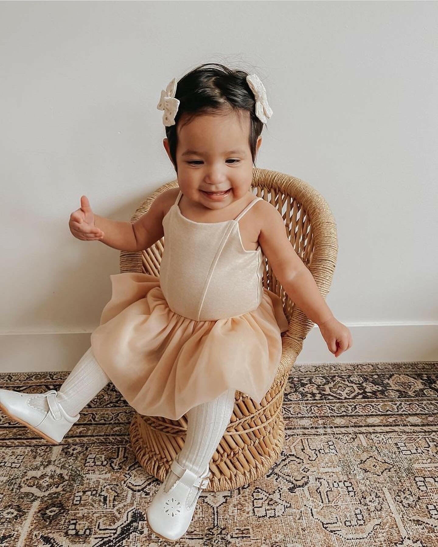 Leather Petal T-Bar | Color 'Cotton White' | Soft Sole  Consciously Baby