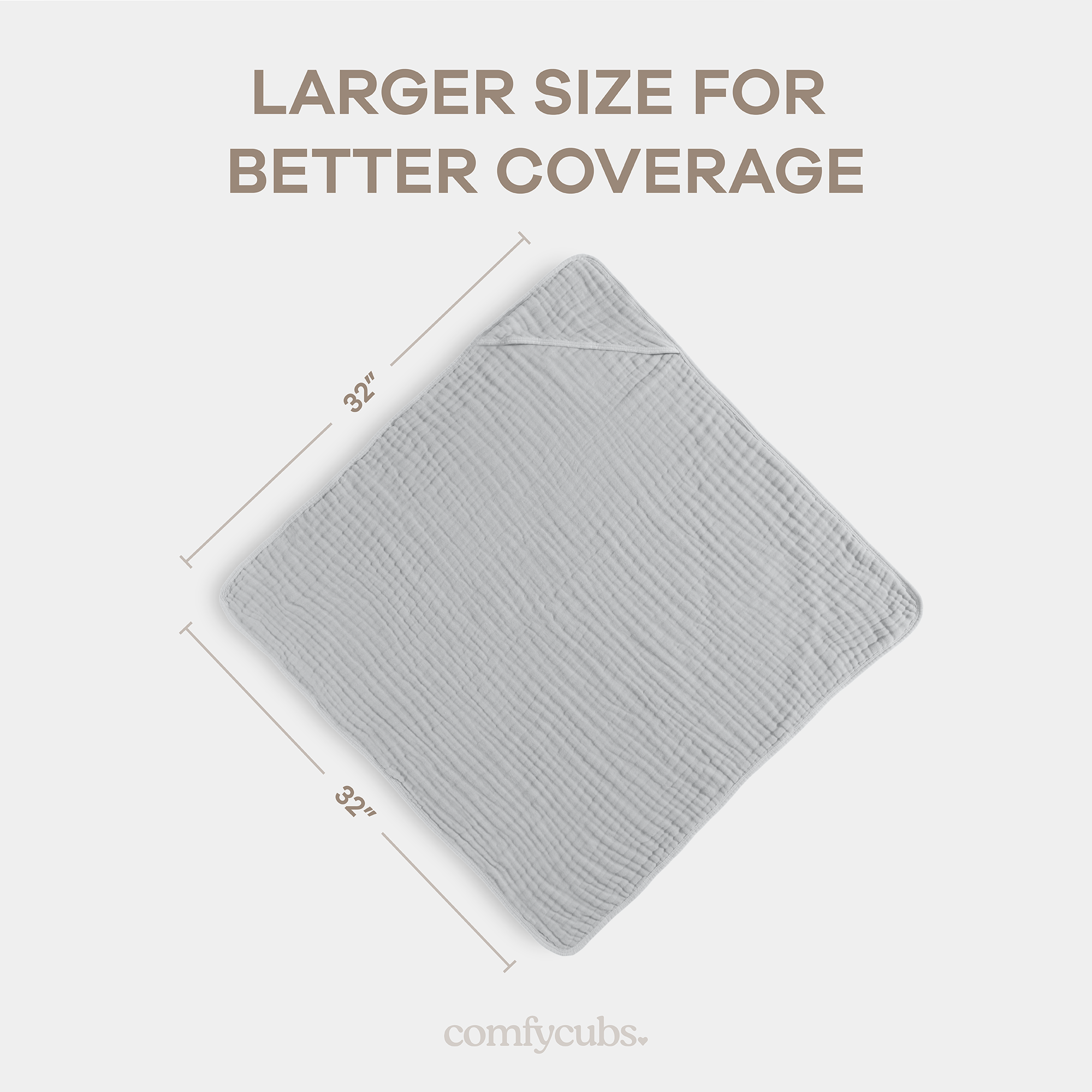 Baby Hooded Towels in Heather Blue