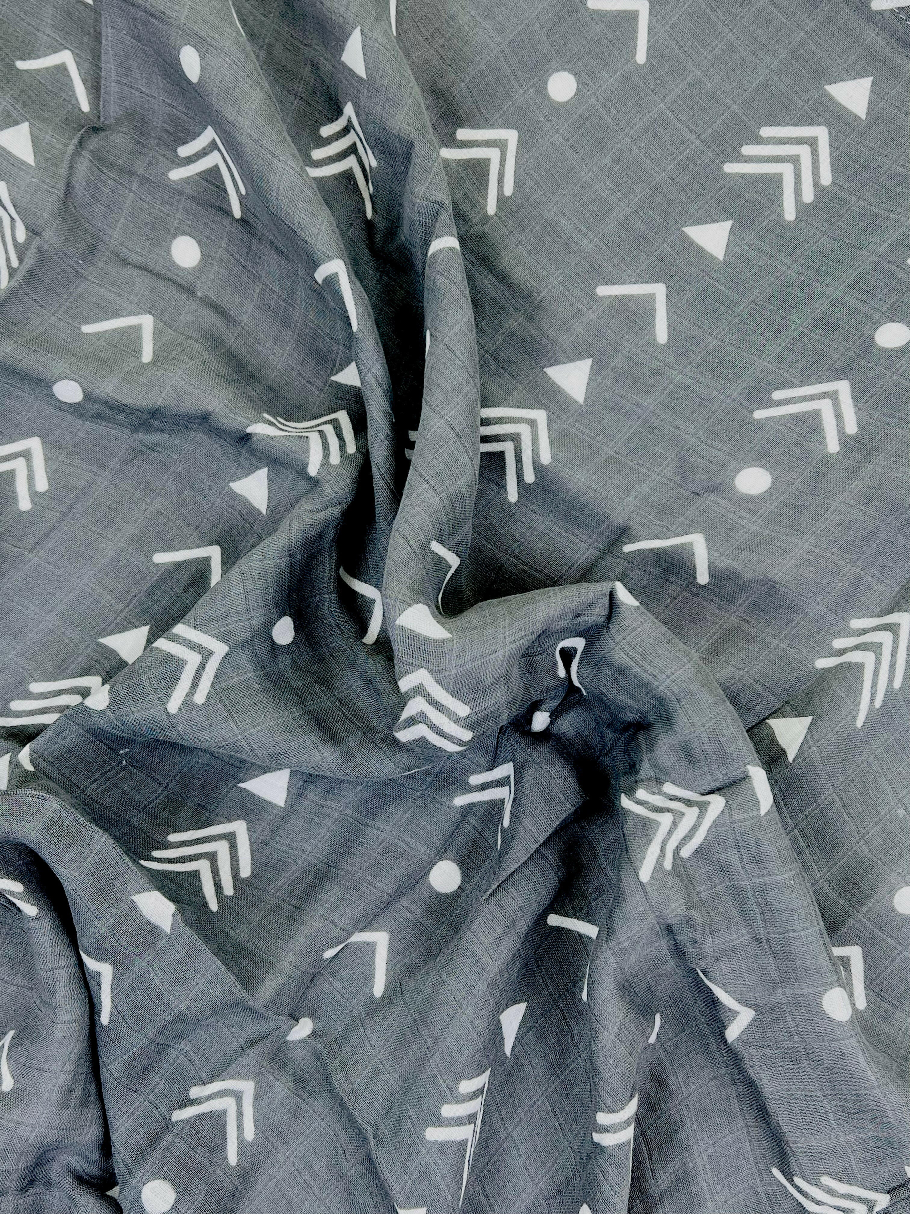 Organic Cotton & Bamboo Swaddle Gray Arrow Swaddling Blankets The picnic day