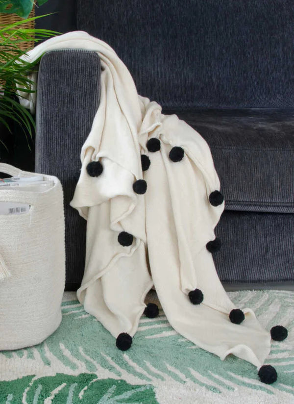 BLANKET BUBBLY NATURAL-BLACK Little Wonder & Co