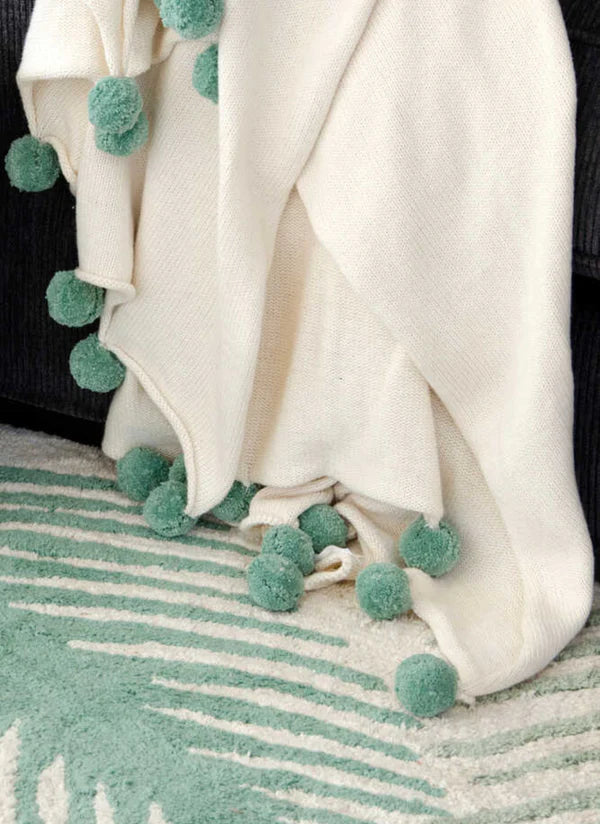 BLANKET BUBBLY NATURAL-GREEN Little Wonder & Co