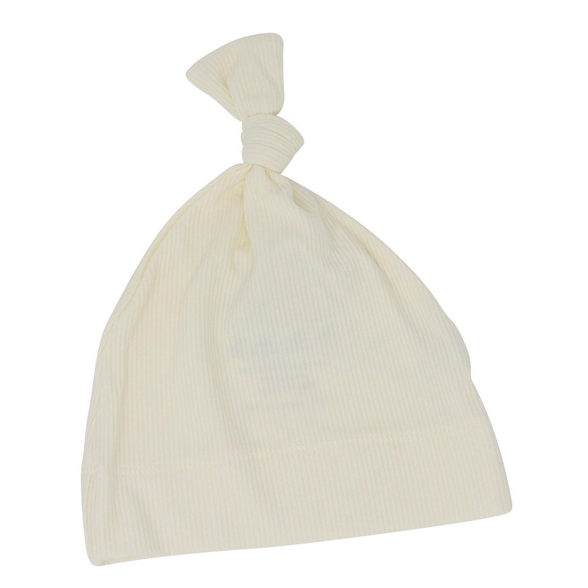 Knot Hat - Whispery White Ribbed
