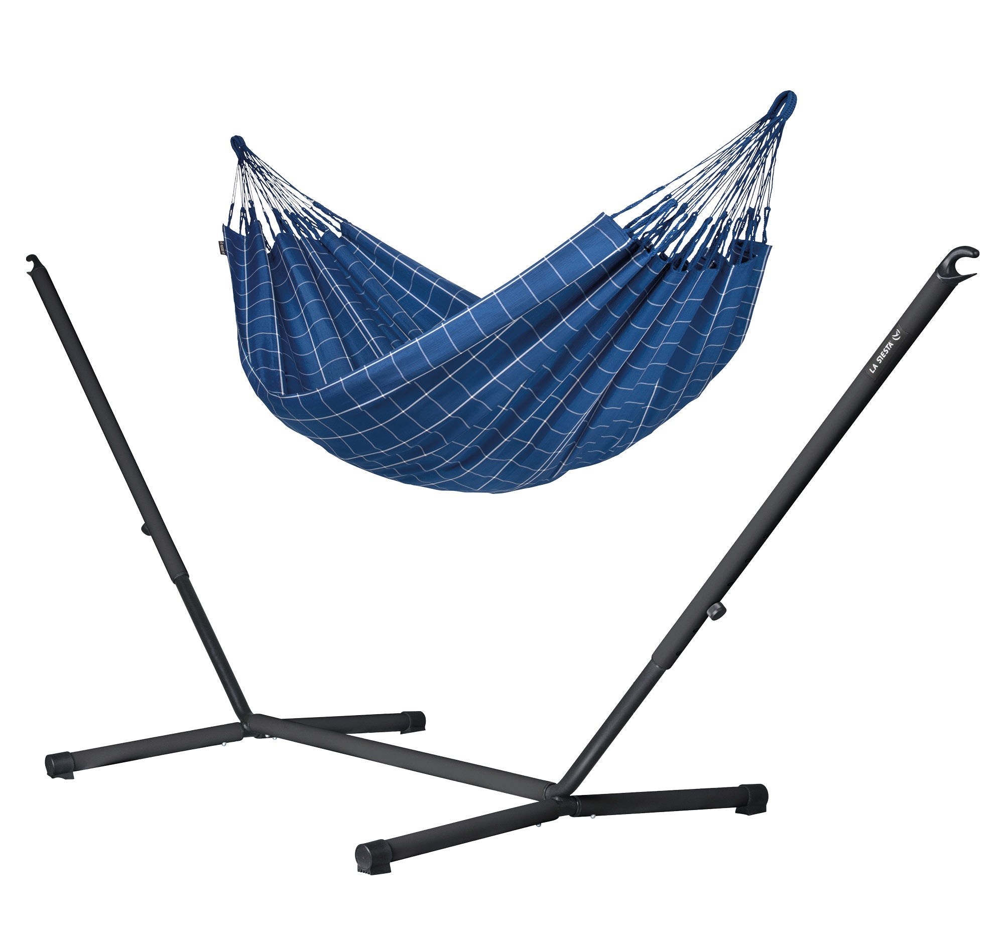 Nautico Anthracite Outdoor Marine - Weather-Resistant Double Hammock with Powder Coated Steel Stand