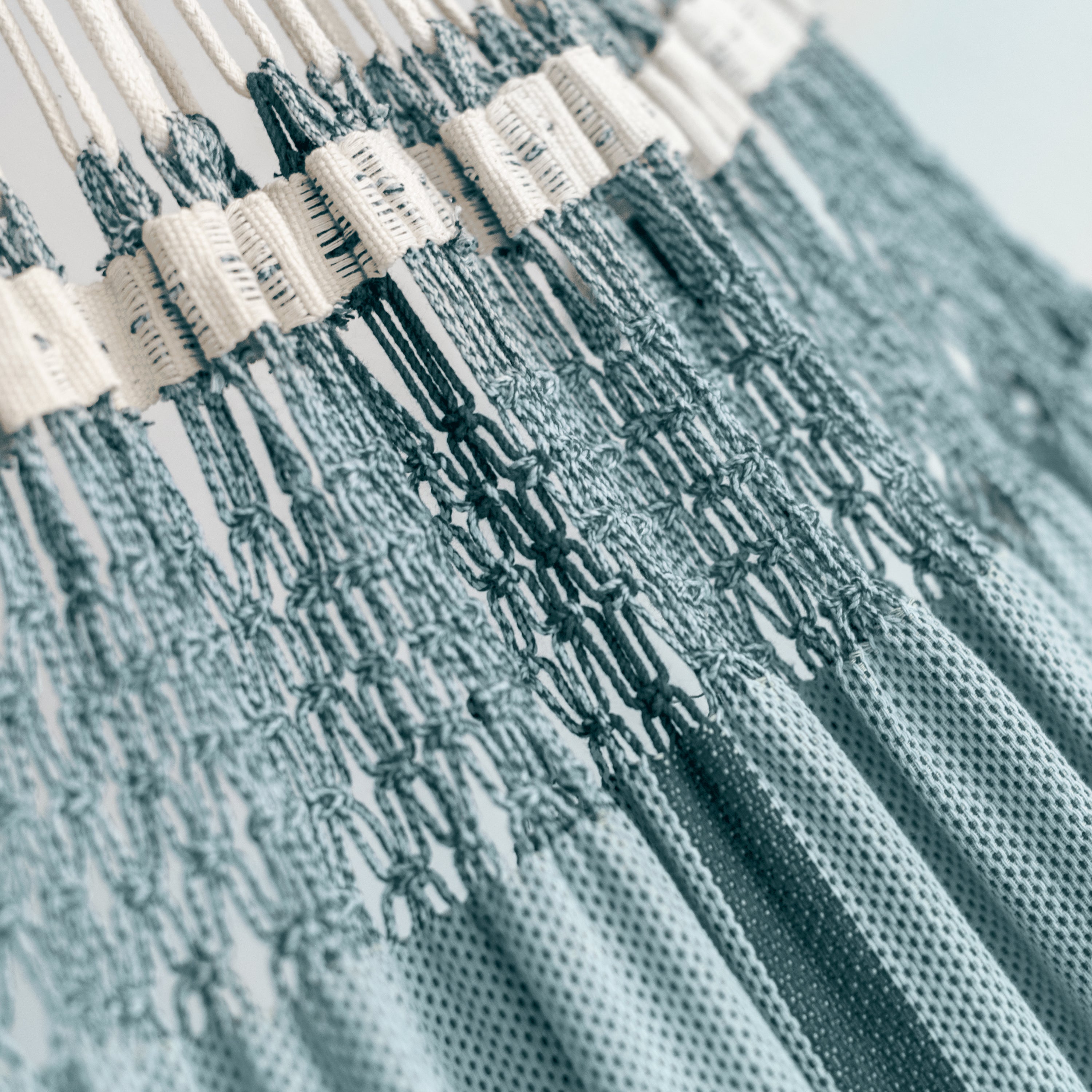 Nautico Cool Grey Brazil Fjord - Organic Cotton Kingsize Hammock with Powder Coated Steel Stand