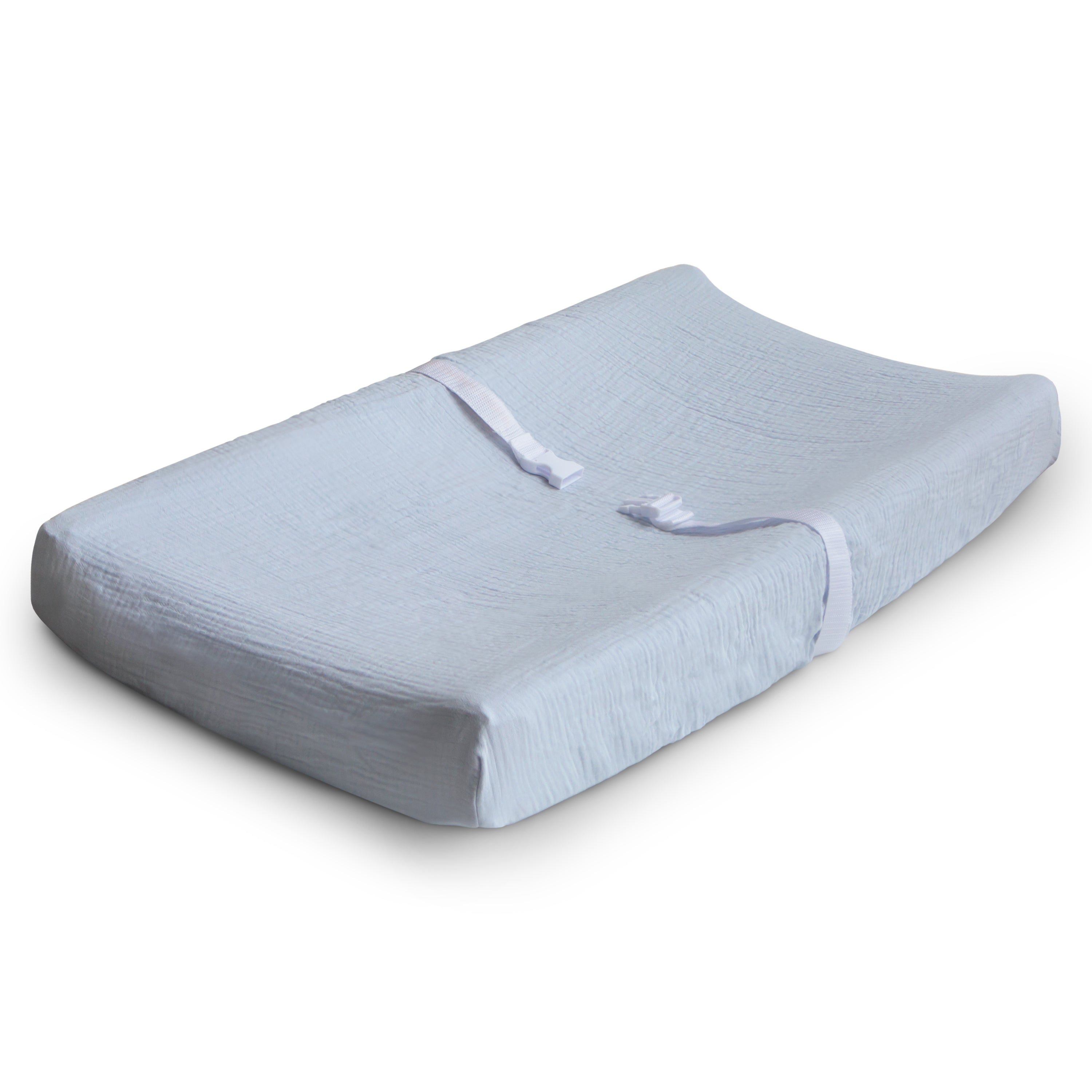 Extra Soft Muslin Changing Pad Cover Changing Pad Cover Mushie Baby Blue