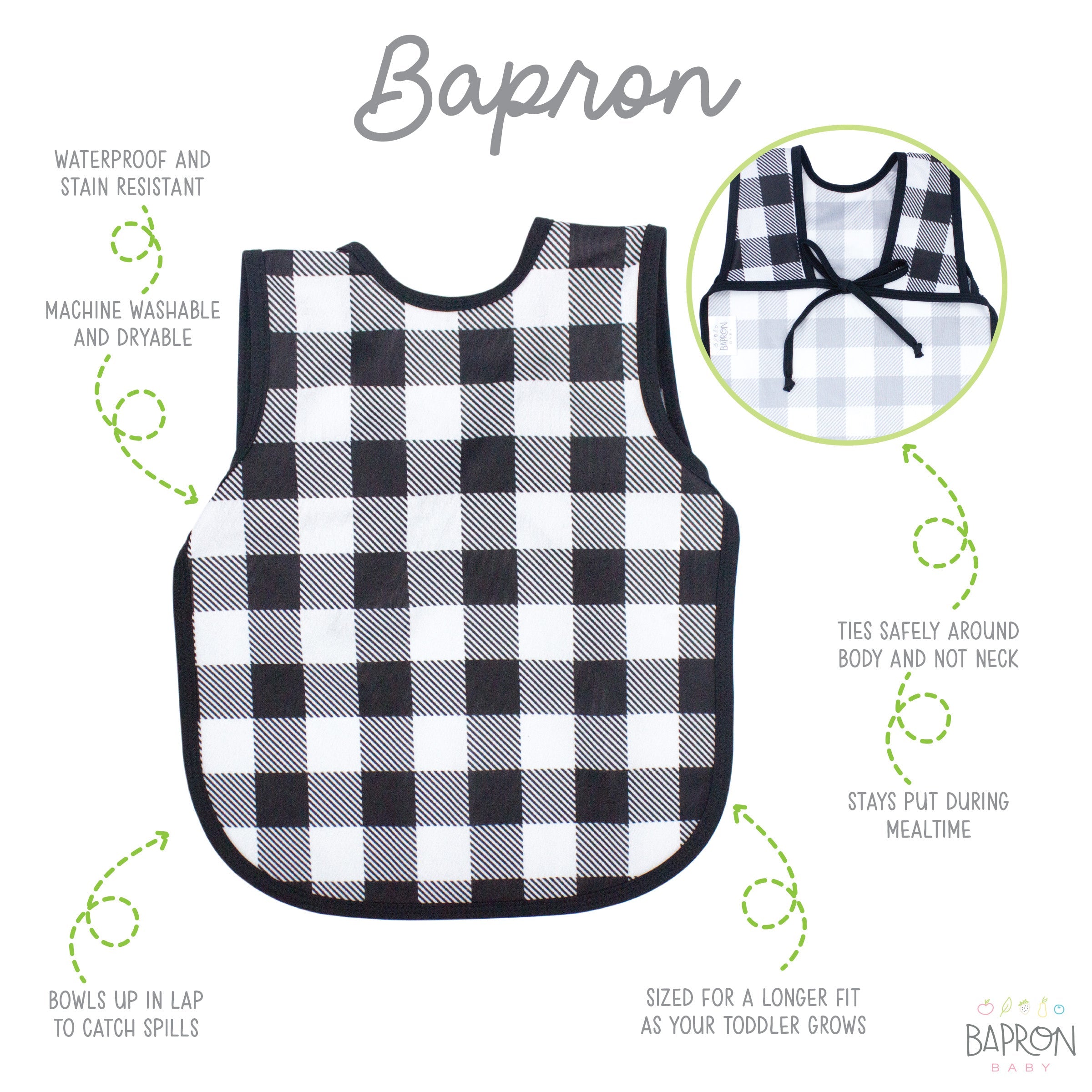 White Buffalo Plaid Bapron BapronBaby