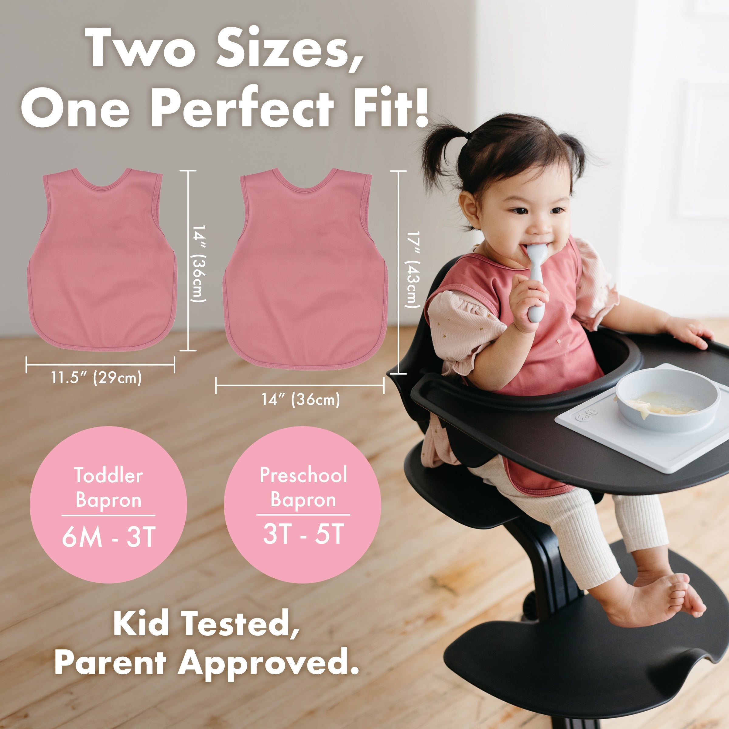 Solid Blush Minimalist Bapron