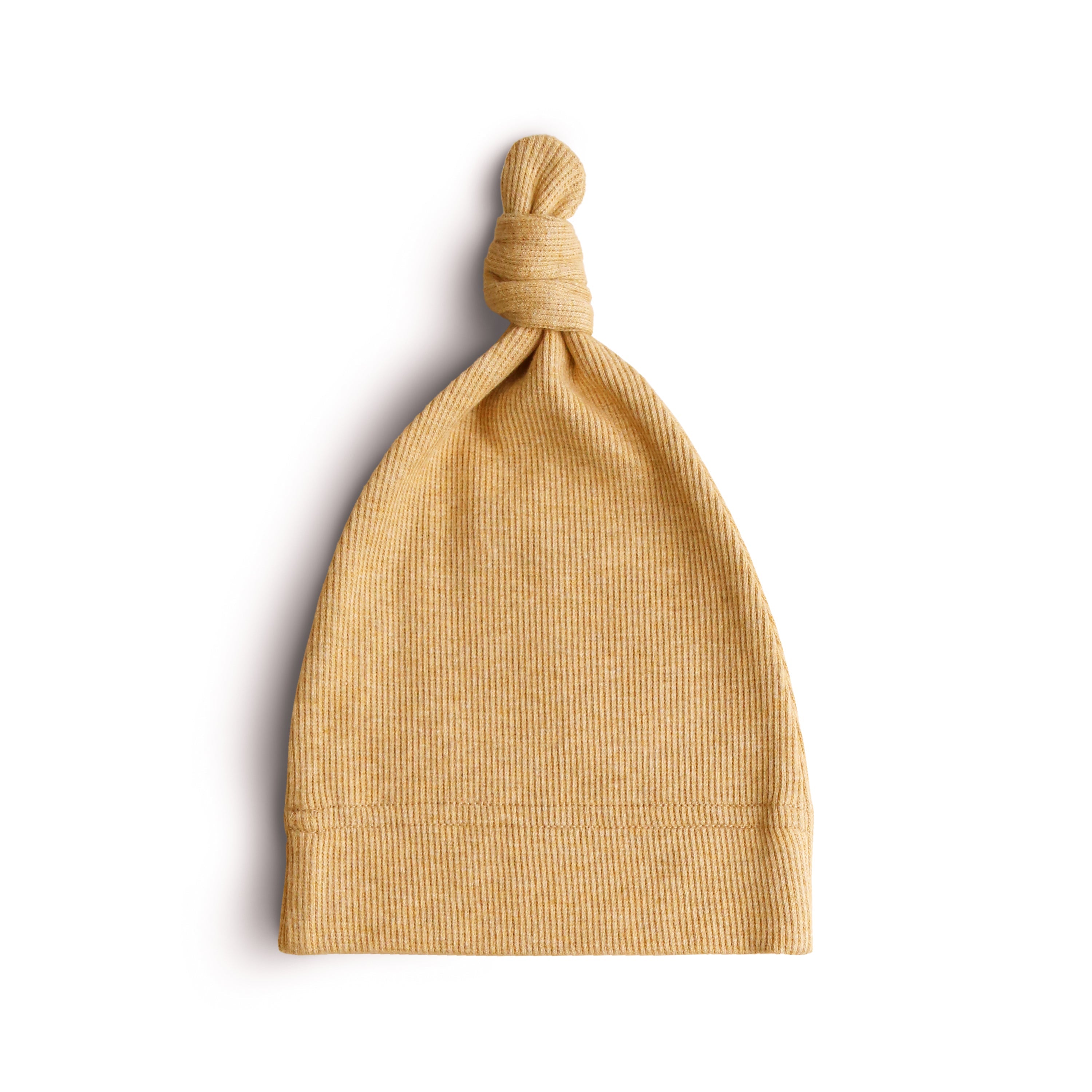 Ribbed Baby Beanie Baby Clothes Mushie Mustard Melange