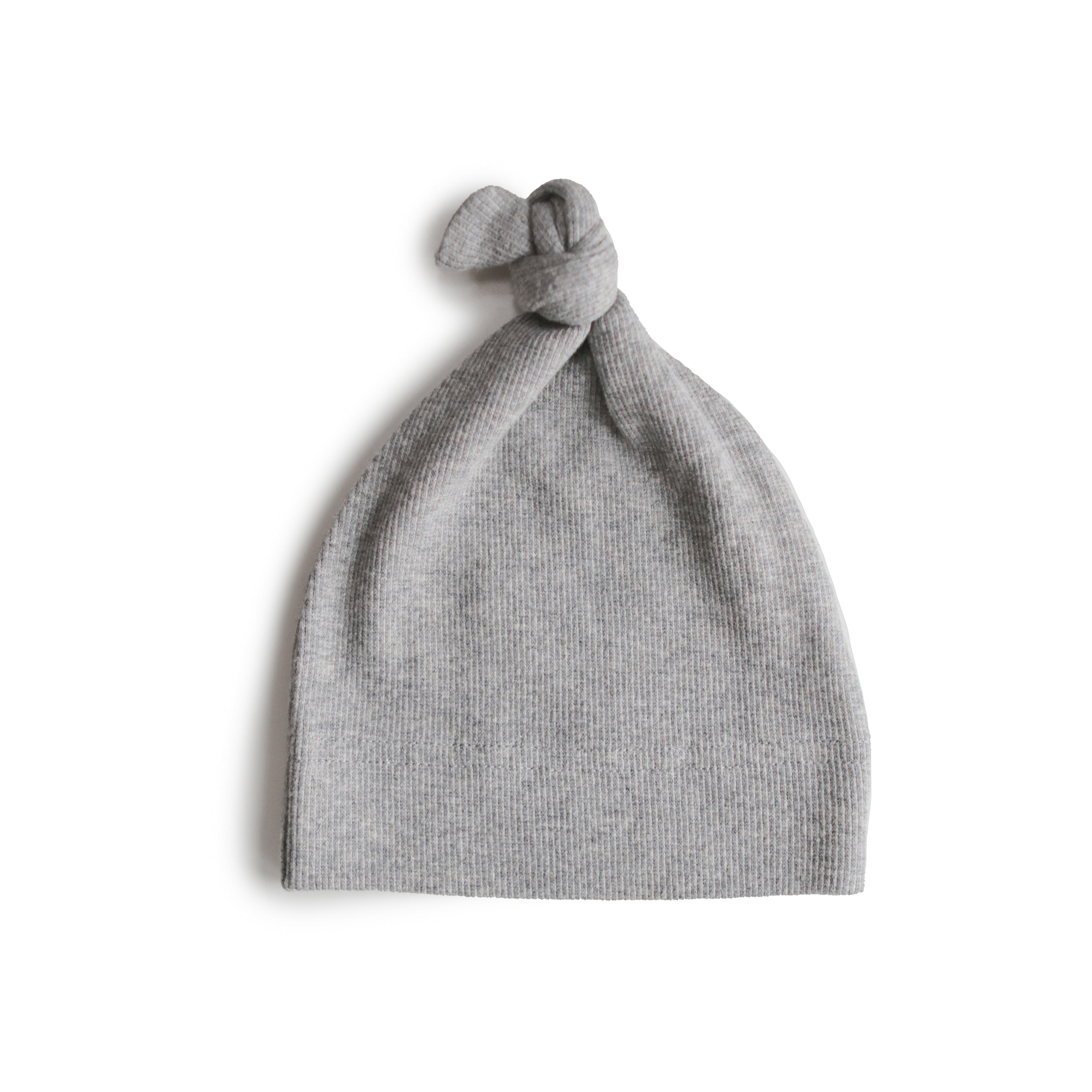 Ribbed Baby Beanie Baby Clothes Mushie Gray Melange