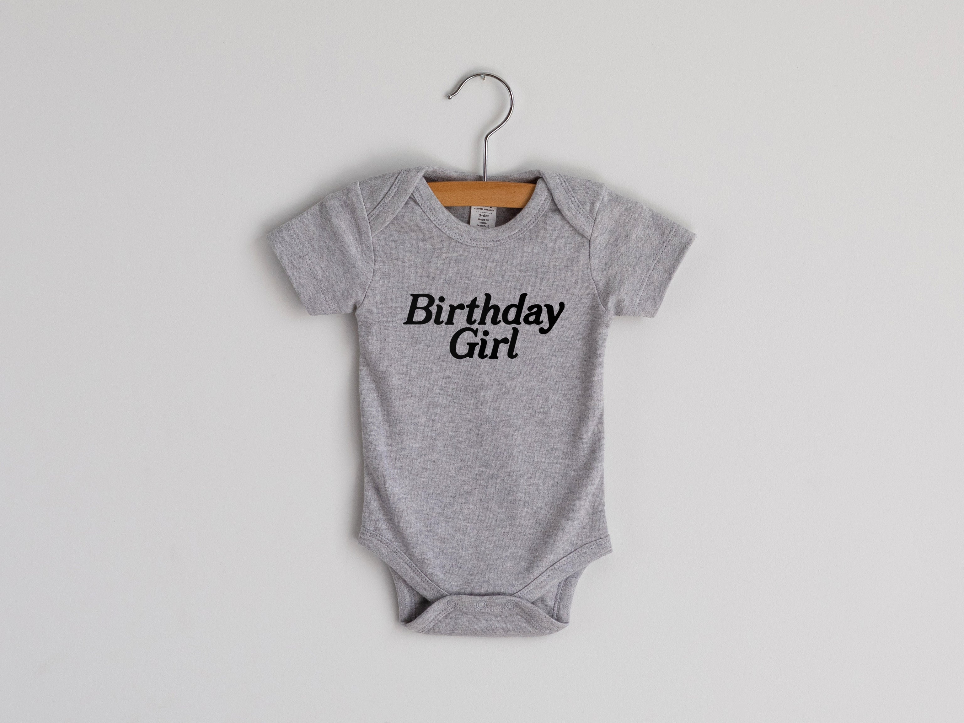 Birthday Girl Organic Baby Bodysuit