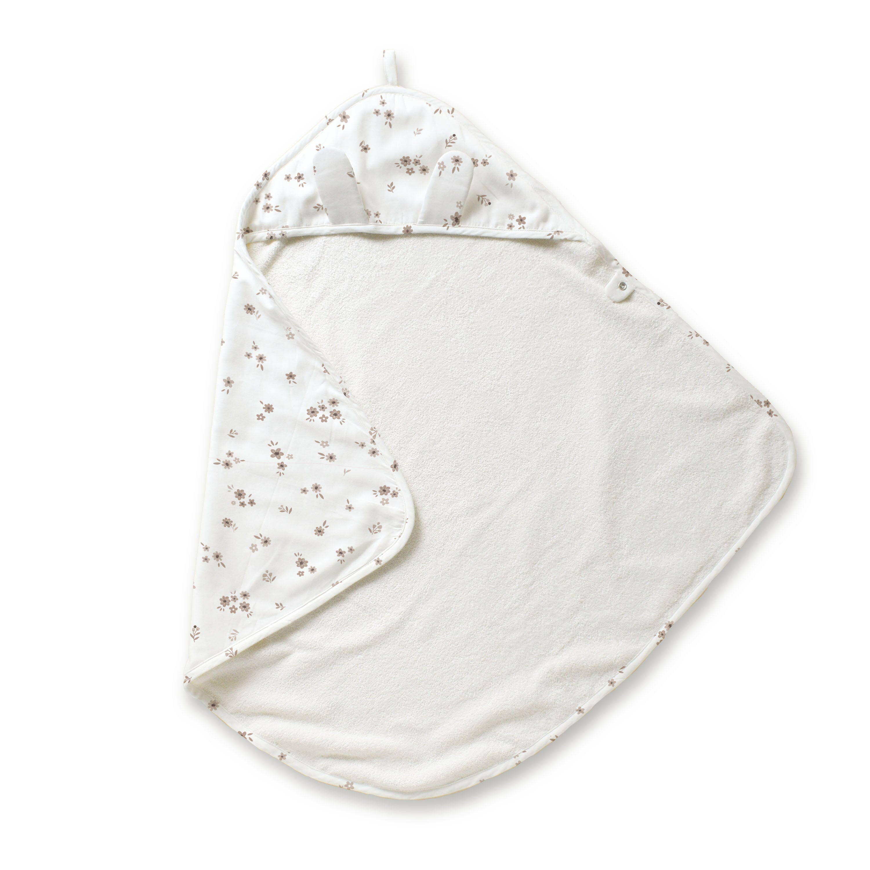 Organic Baby Towel - Bloom Hooded Towel Makemake Organics
