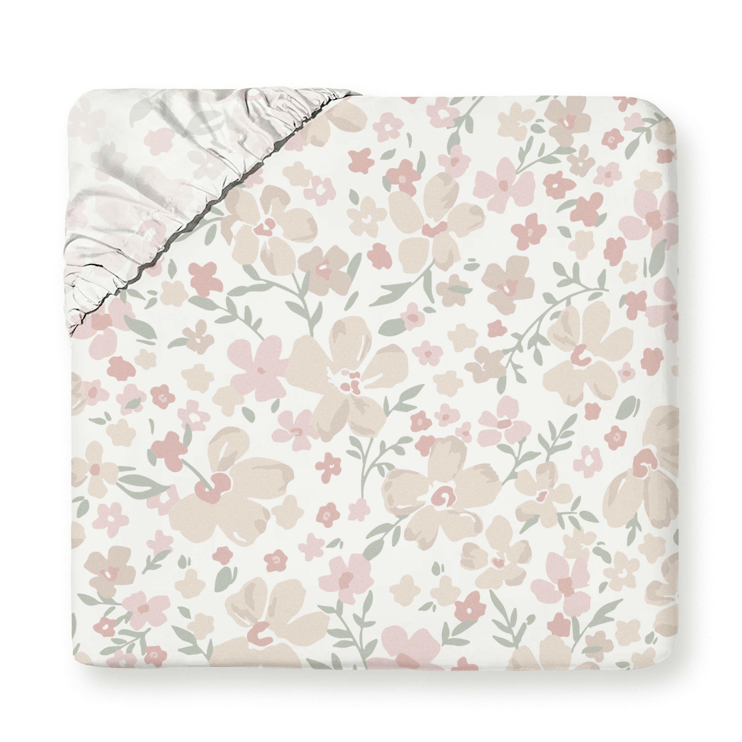 Organic Kids Fitted Sheet - Blossom Fitted Sheet Set Makemake Organics